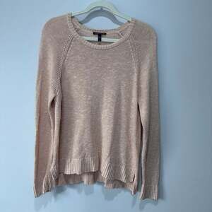 Eileen Fisher Organic Linen Cotton Slub Raglan Sleeve Mesh Knit Sweater in Petal